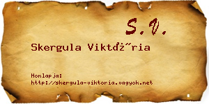 Skergula Viktória névjegykártya